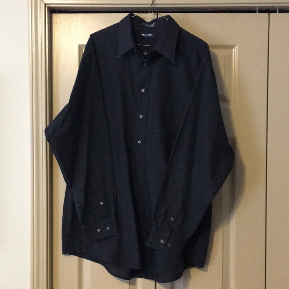 Puritan Black Button Down Size 17.5/34-35